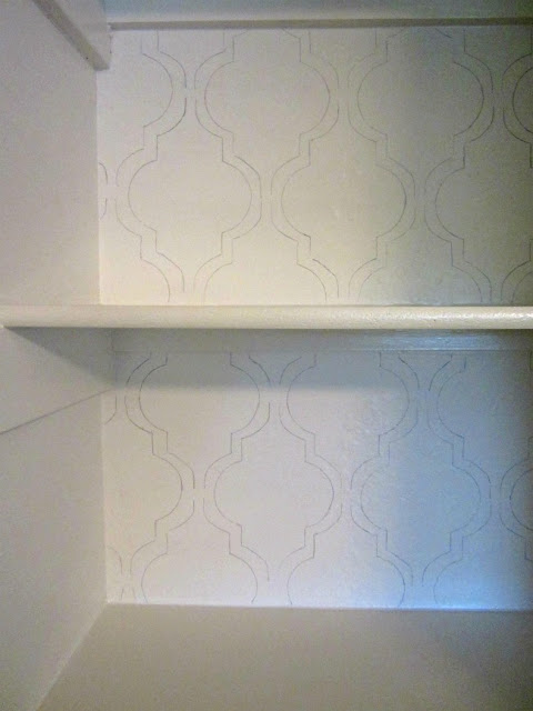stenciled pantry