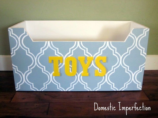Stenciled Toy Box