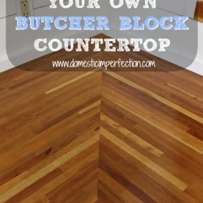 Instal your own butcher block countertop