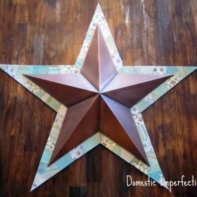 decoupaged copper star