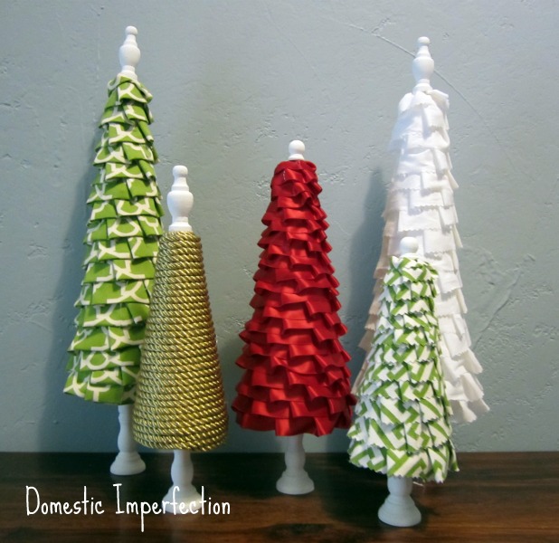Ruffle trees made with glue