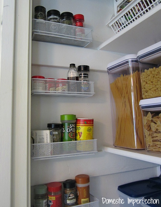 use drawer organizers to store spices