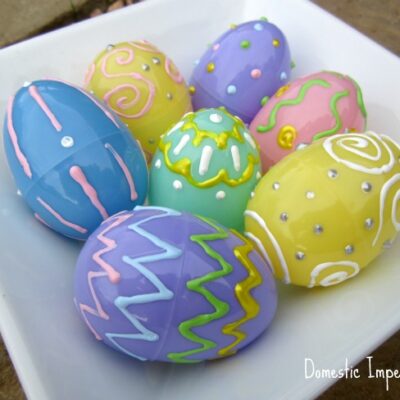 puff paint Easter eggs