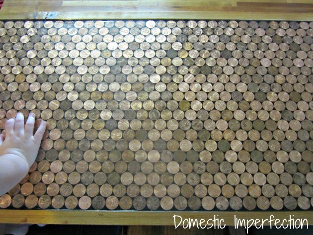 DIY epoxy penny countertop 