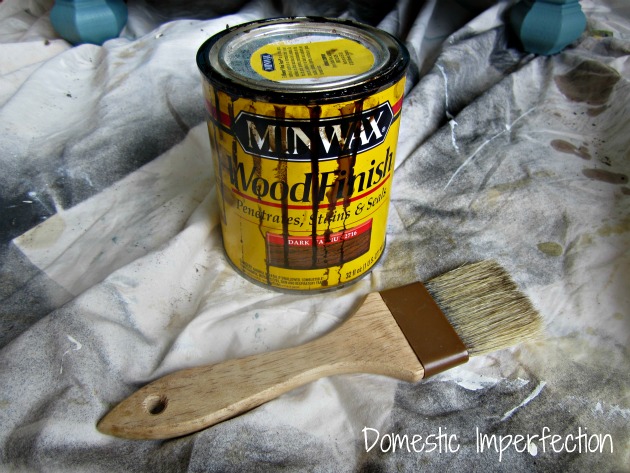 Tools used to distress furniture with stain