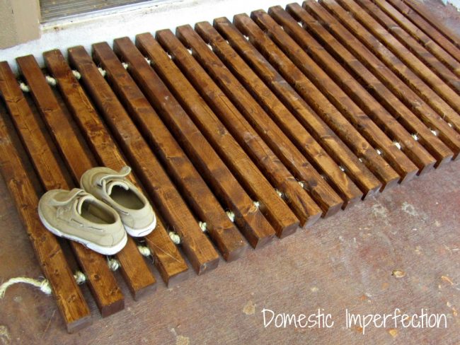 How to make a wood plank door mat!