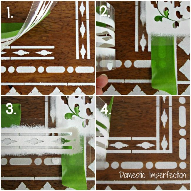 How to stencil difficult corners