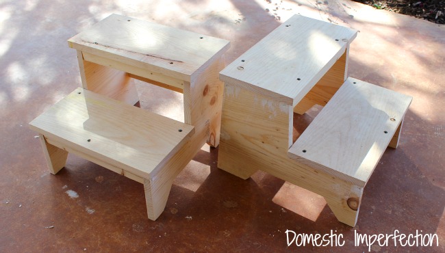 Kids Step Stool With Yardstick Steps, How To Make A Child S Wooden Step Stool