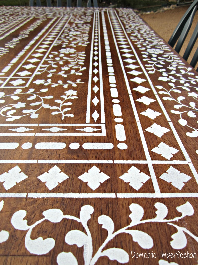 Indian Inlay Stenciled Table