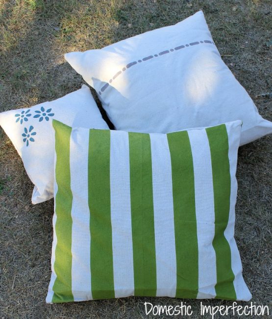 drop cloth pillows