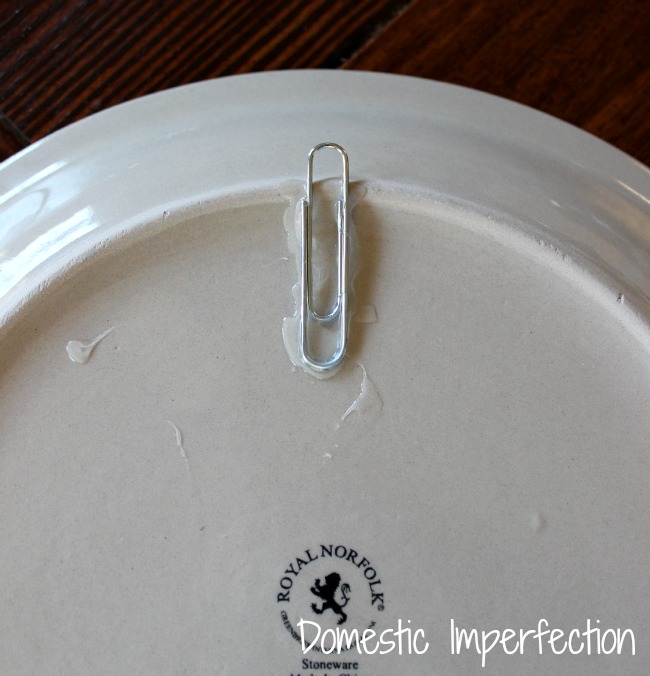 DIY plate hangers...just make sure you use the right glue!