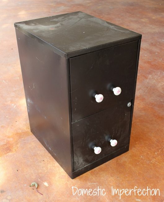 $5 File Cabinet Makeover - Wildfire Interiors