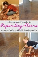 budget-friendly flooring option: paper bag floors