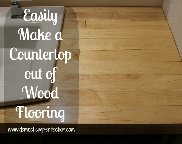 Bathroom Remodel Build A Counter Out, Using Laminate Flooring For Countertops