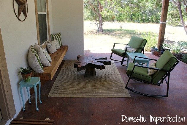 conversational front porch seating