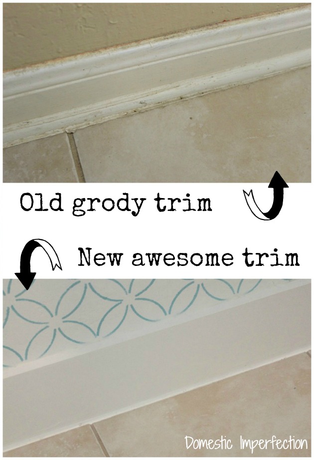 Use a 1X6 board as trim...cheap and simple. 