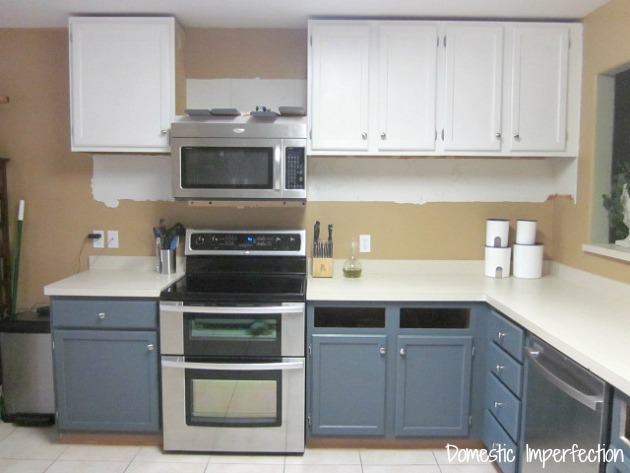 How to extend your kitchen cabinets to the ceiling.