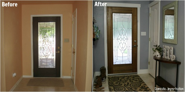 Foyer before and after