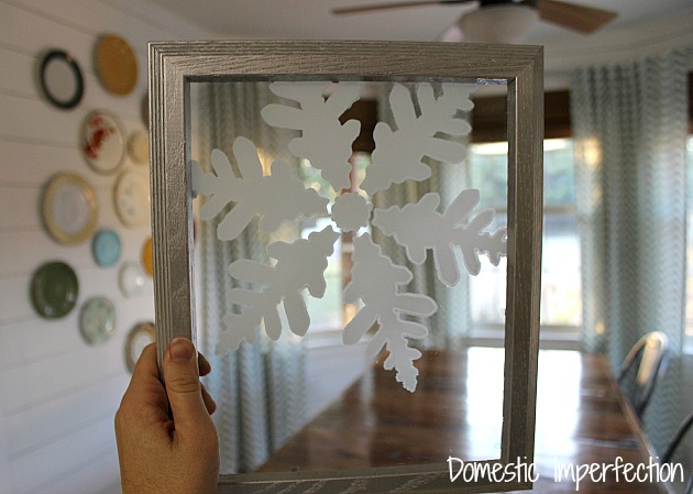 Stenciled snowflake art