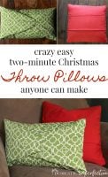 diy no sew christmas throw pillows
