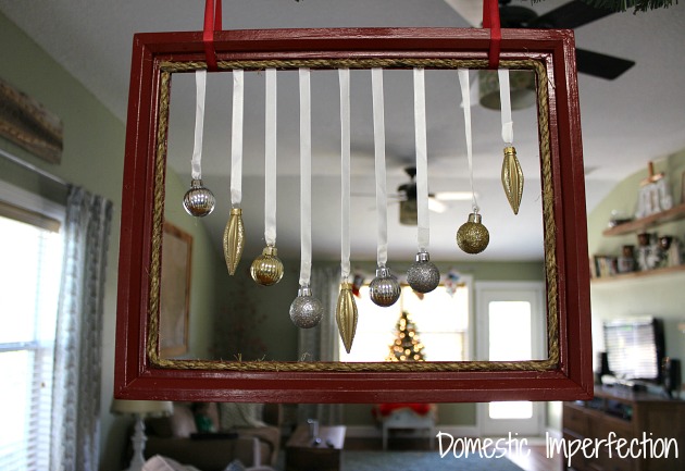 ornaments in a frame