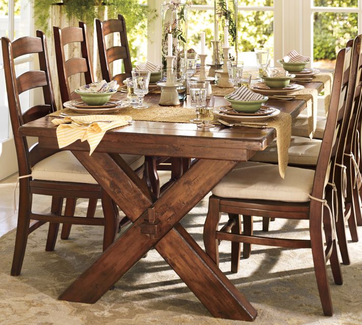 Pottery barn farmhouse table and online chairs