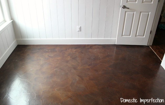 Paper bag flooring after a year of use