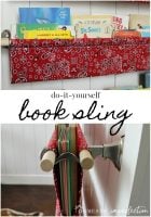 create a book sling to organize your children's books