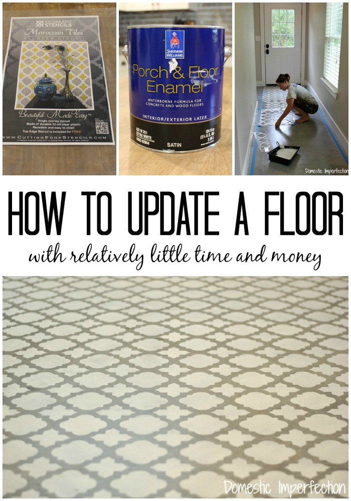 How to update a plain concrete or plywood floor