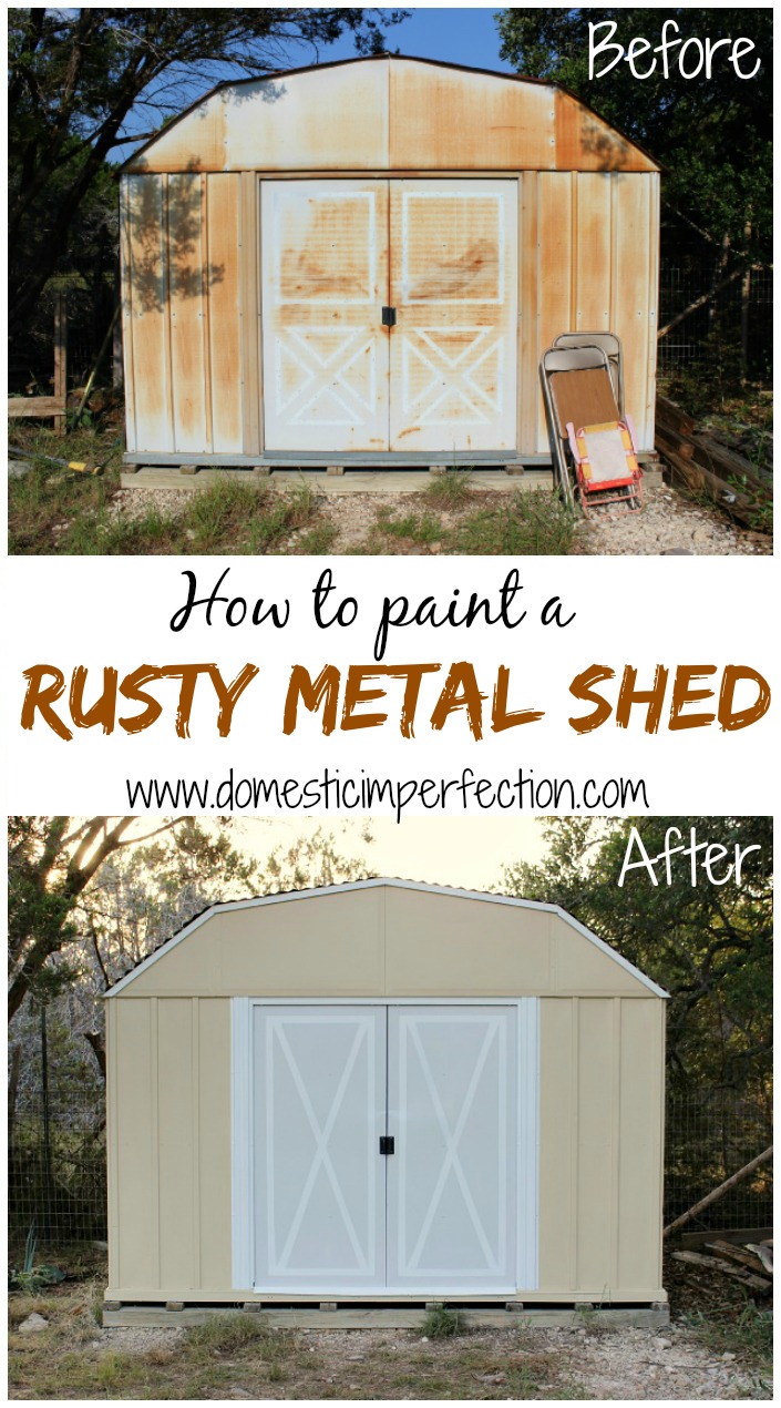 How to paint a rusty metal shed