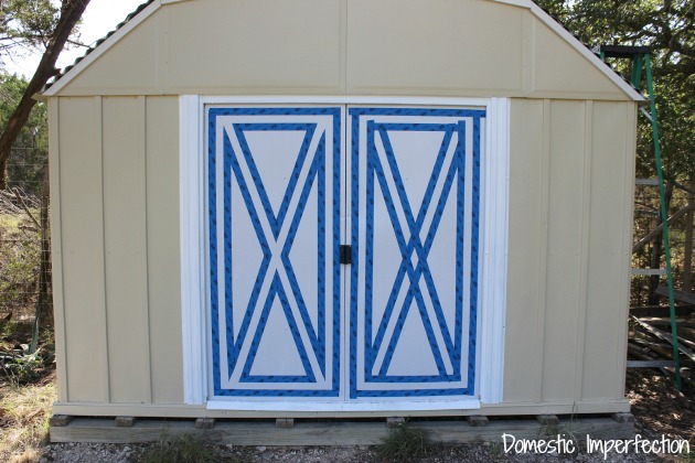 barn doors with Scotch Blue