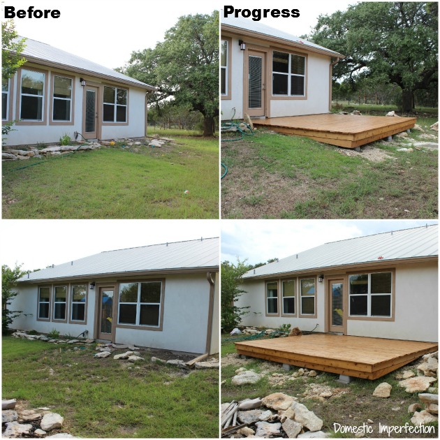 deck progress before and after