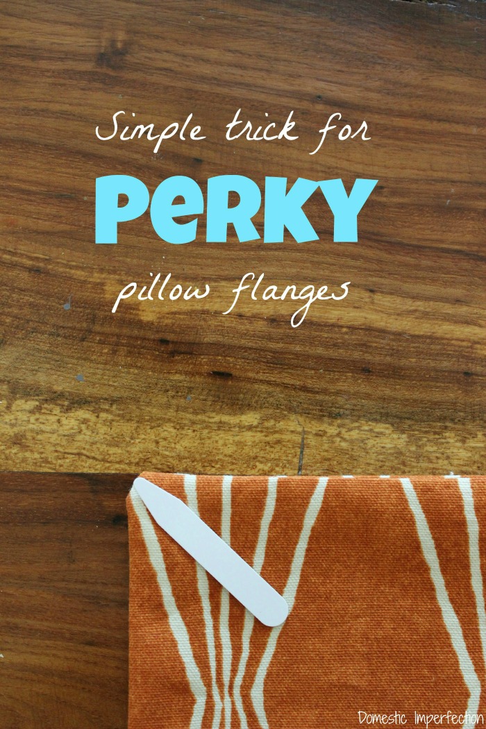 how to keep pillow flanges from being floppy and sad
