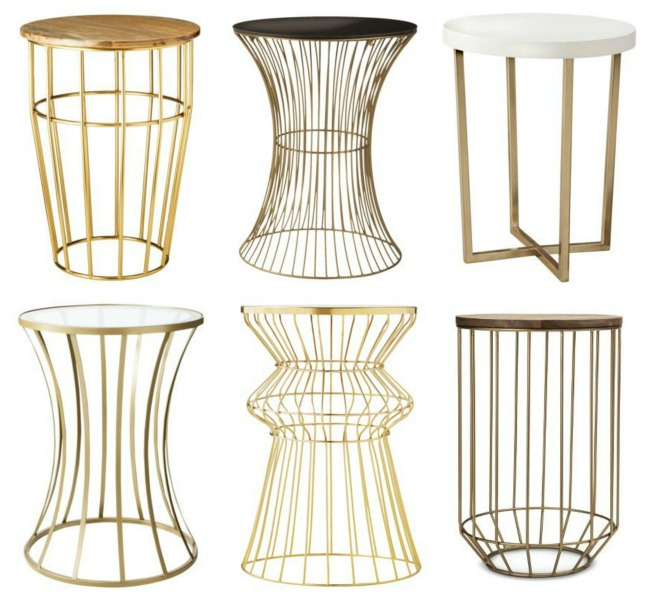 Gold accent tables from Target