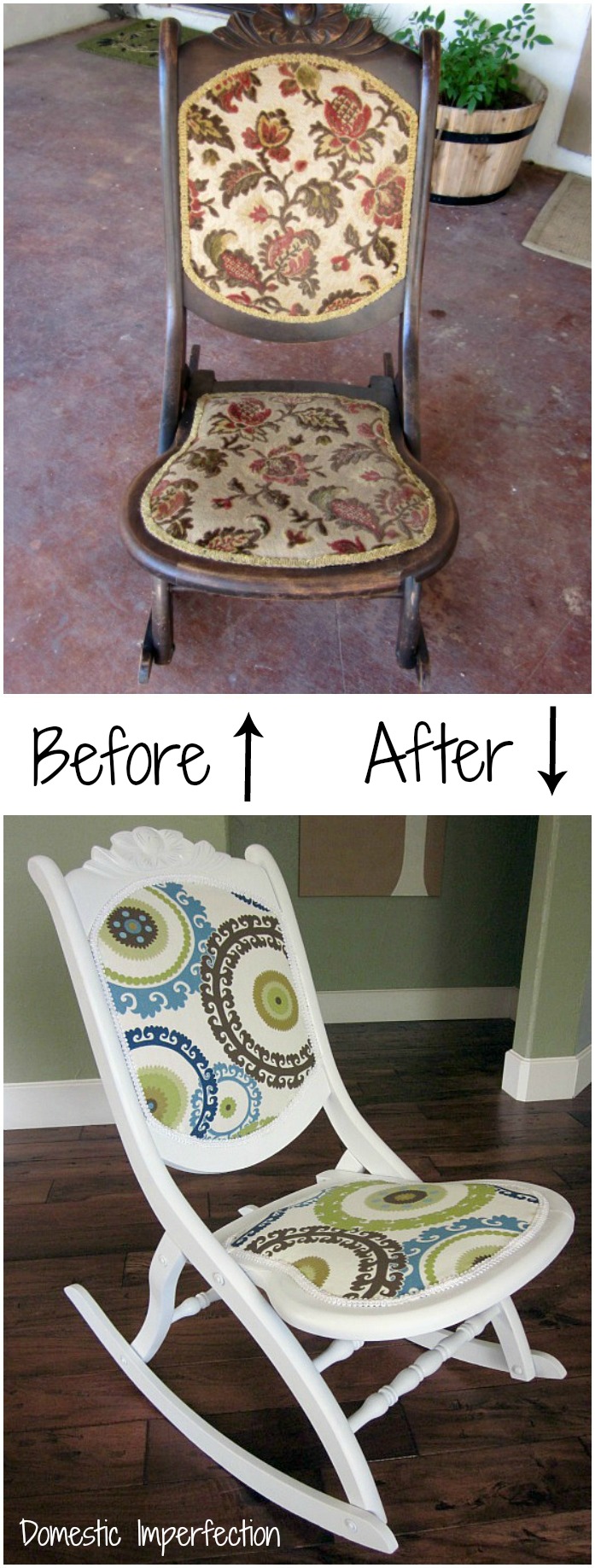 rocking chair before and after