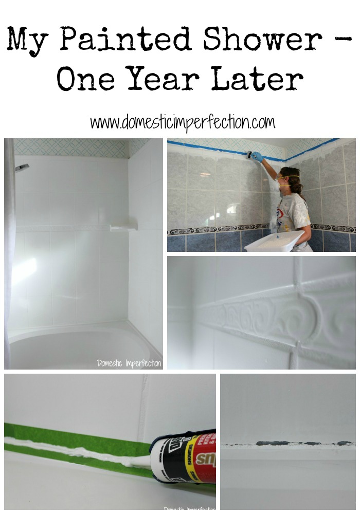 My Painted Shower One Year Later Wildfire Interiors - Can You Paint Your Shower Walls