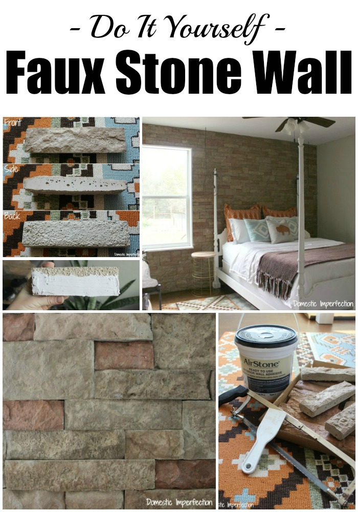 Tutorial on installing a fake stone wall in you home!