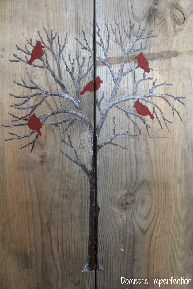 Winter tree with birds