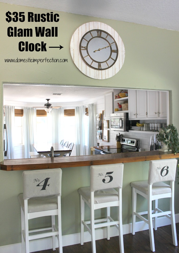 Simple way to dress up any clock, making it bigger and more rustic