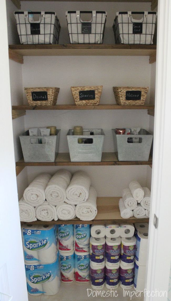 Linen Closet Organization (and the end of my pink walls!)