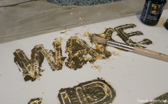 stenciling with gold leaf