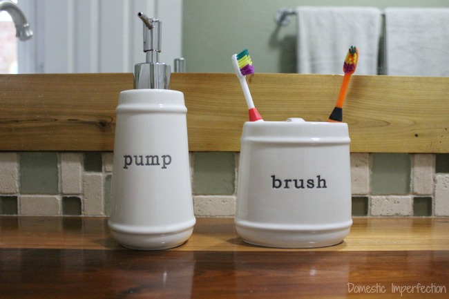 BHG words bathroom accessories