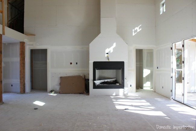 drywall - fireplace and living room