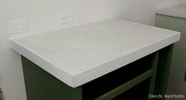 White concrete countertop tutorial