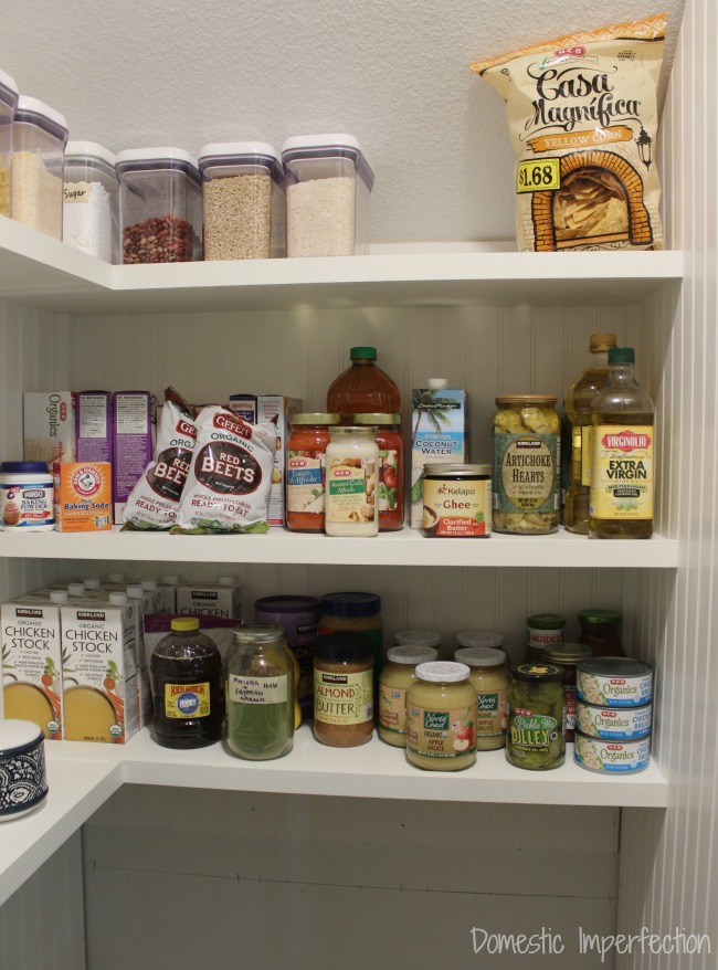 shallow shelves for pantry organization