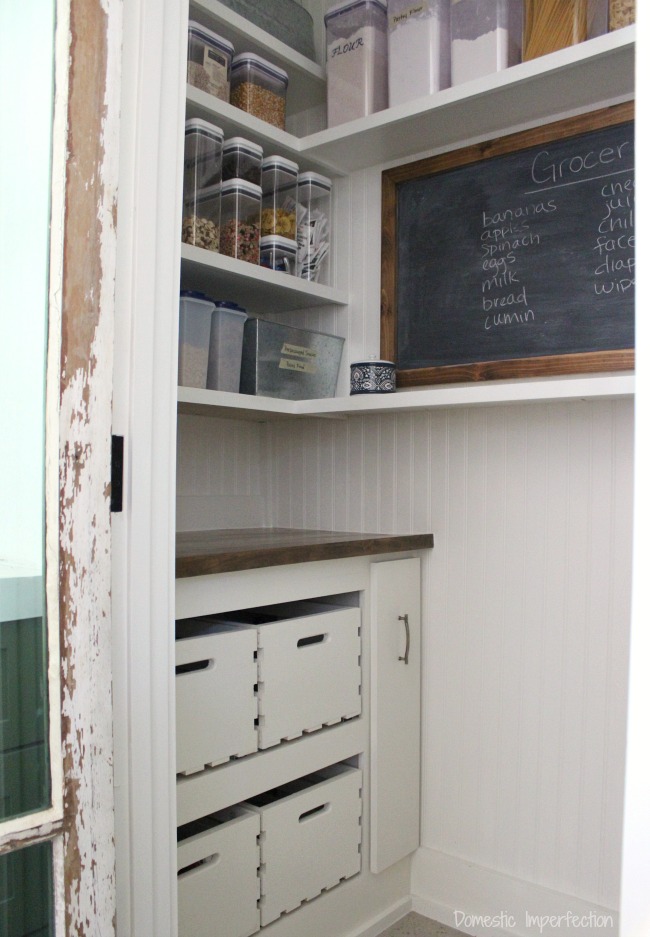 small organized pantry