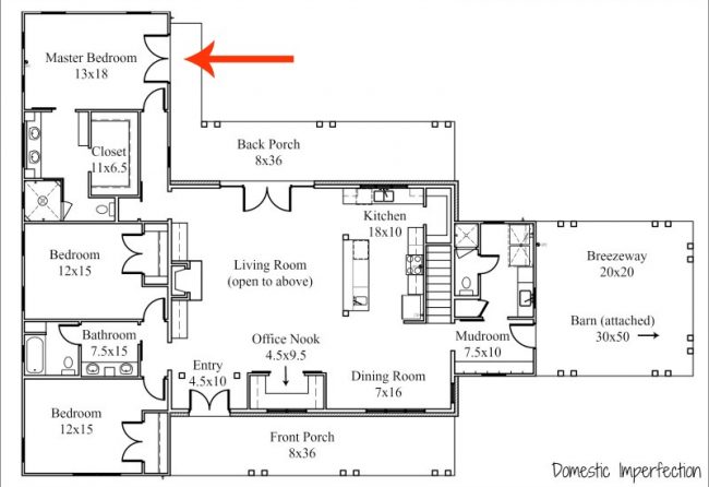 master bedroom floorplan