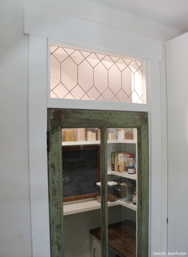 stained glass above doorway