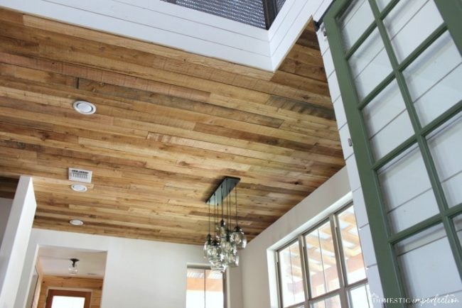 DIY rustic wood ceiling - for cheap!