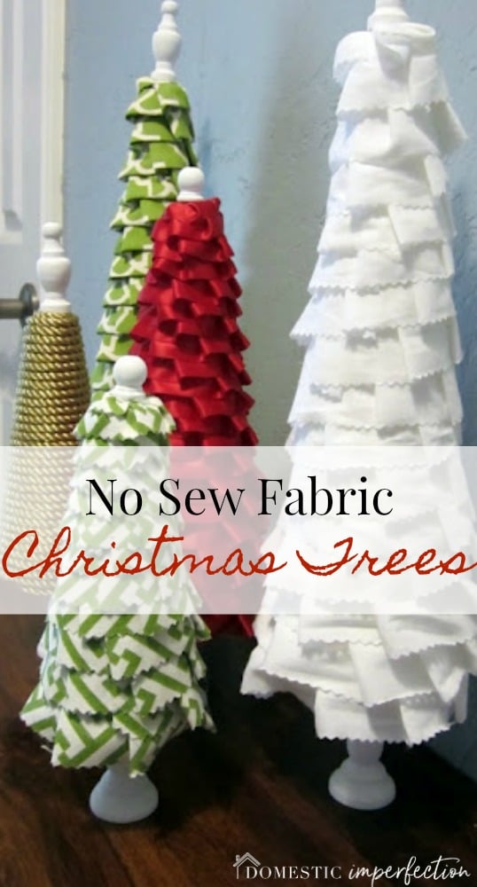 create no sew fabric christmas trees